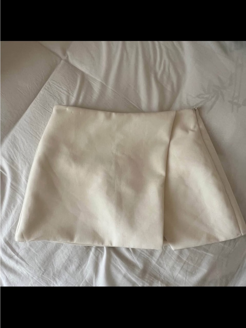 Zara Cream Mini Skort - Clean Wrap Front